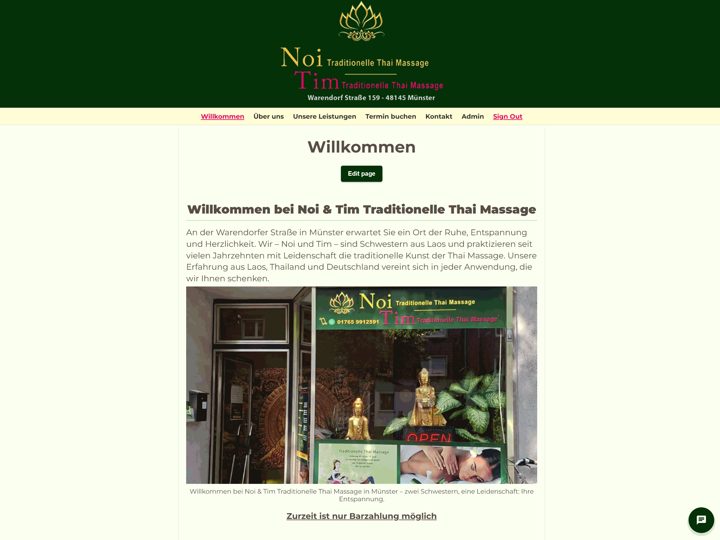 Professional studio website created with Khun Nuad