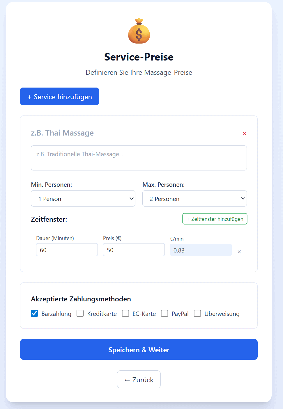 Questionnaire with generated content and logo suggestions